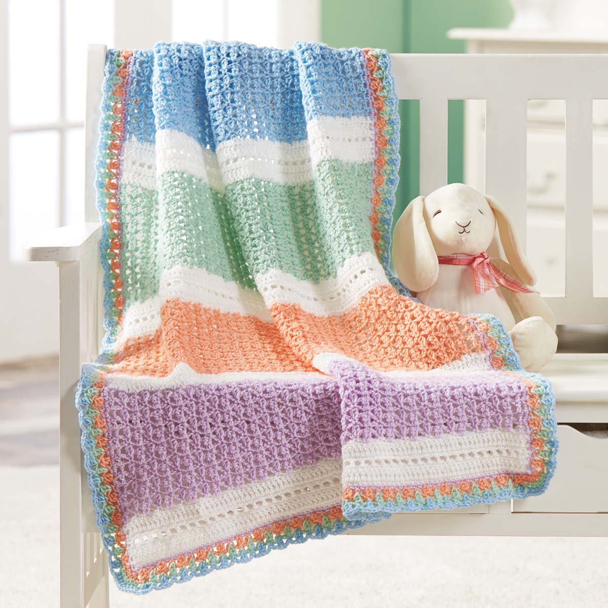 Herrschners® Lollipops Baby Blanket Crochet Kit 